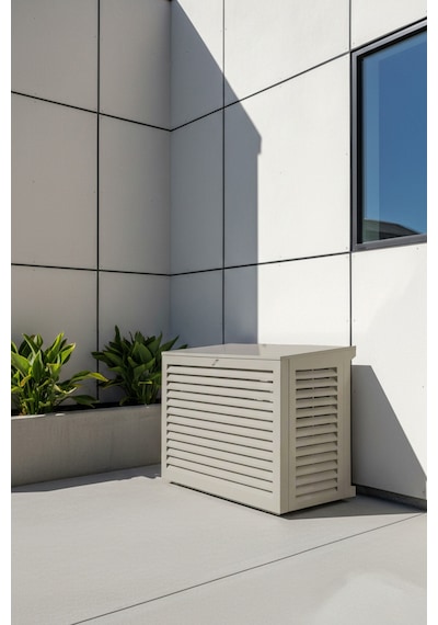 Klima Motoru/dış Ünite Gizleme/koruma Kafesi L 120x62x110 H Açılı Condor Açık Gri