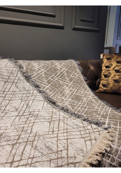 Lüks Pamuklu Koltuk-çekyat Örtüsü 170x220 Sütlü Kahve Çift Taraflı ,terletmez ,kaymaz ,toplanmaz Sütlü Kahve