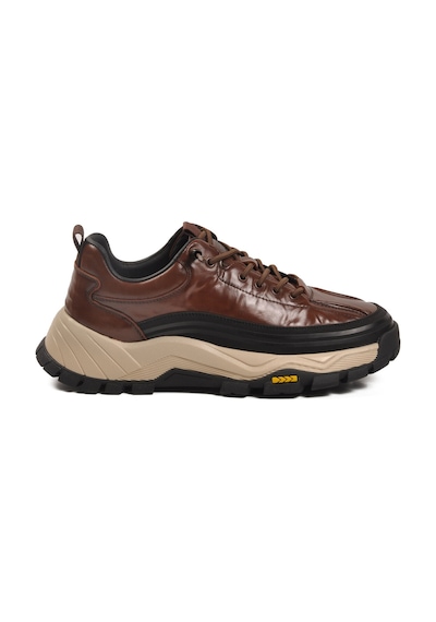 Guja Kahve Hakiki Deri Bağcıklı Erkek Sneaker 25k570 M Kahve