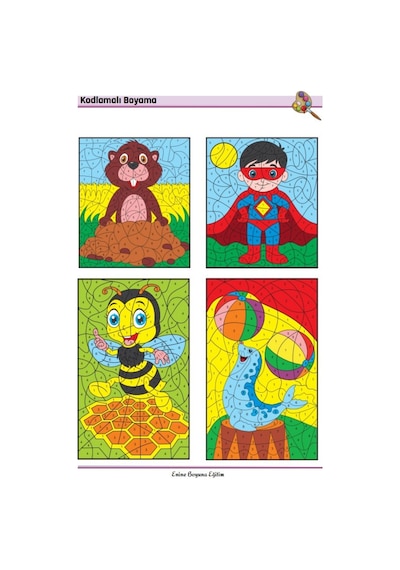 Herkes İçin Sayılarla Boyama Kitap Seti 2 Spiralli Kitap