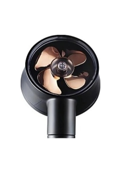 Turbo Fan Pervaneli 5 Fonksiyonlu Su Tasarruflu Duş Başlığı Pervaneli Turbo El Duşu Siyah/gold-9009747038346