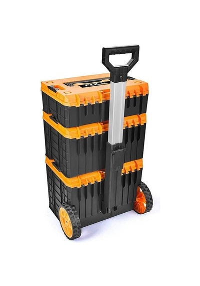Full Case 3 Katlı Tekerlekli Takım Çantası Dayanıklı, Geniş Hacimli Profesyonel Takım Arabası