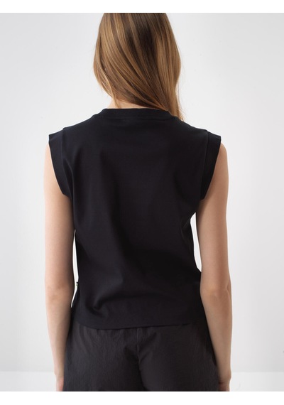 Xint Siyah Pamuk Dokulu Regular Fit Tişört 602439