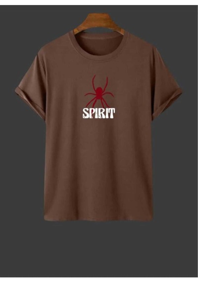 Kozia Outdoors Malkoçbey Spırınt Baskılı Overisze Unisex Basic T-shirt Kahverengi