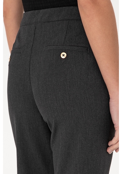 U.S. Polo Assn. Kadın Antrasit Carrot High Waist Fit Kanvas Pantolon 50309121-VR006