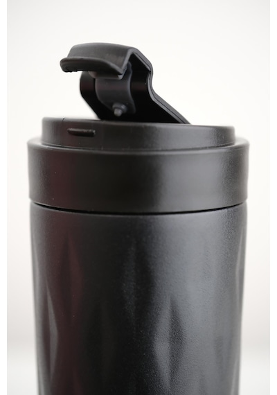 Png-1167 500ml Flip Kapak Desenli Çelik Mug 6 Saat Sıcak 12 Saat Soğuk Sızdırmaz & Bpa Free Siyah