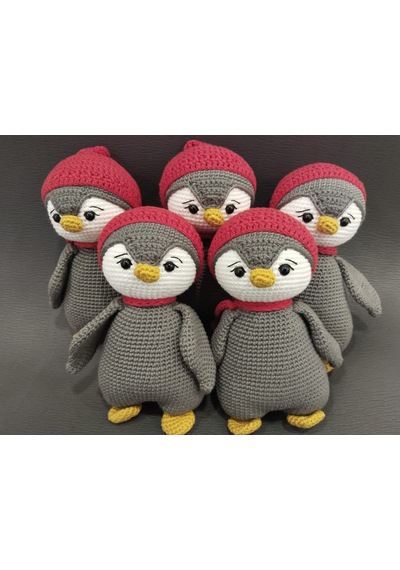 Amigurumi El Örgüsü Oyuncak Penguen 001