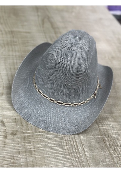 Aysbutk Unisex Hasır Şapka Gri