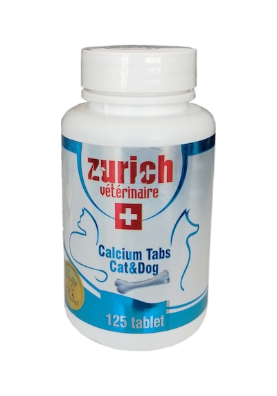 Zurich Kedi Köpek Kalsiyum Tablet 125 Adet