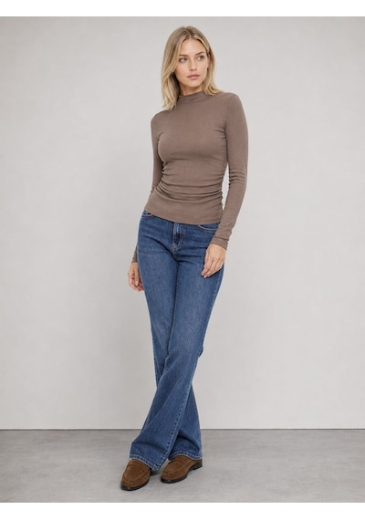 Loft Slim Fit Kadın Bluz U.kol Lf2043775 Q1.v1 Vizon