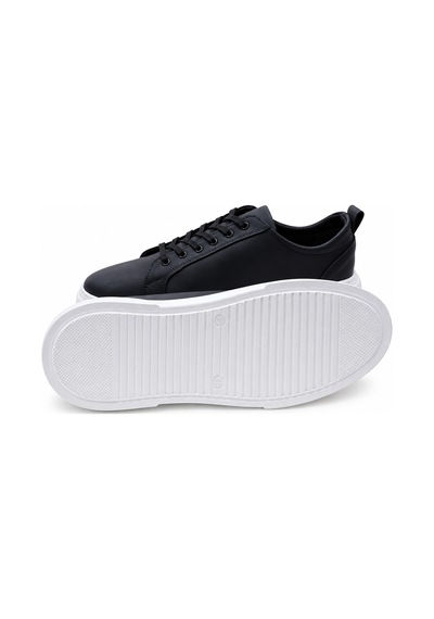Yalçın Erkek Beyaz Bağcıklı Ortopedik Günlük Sneaker Spor Ayakkabı Kalın Taban Lacivert - 919472745 Lacivert