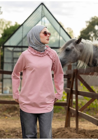 Tesettür Eşofman Üstü - Pembe Pembe