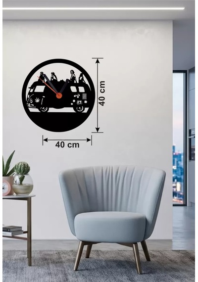 Fitness Motivasyon Tasarım Ahşap Duvar Saati - 40x40 Cm Sporcu Hediyesi Belirtilmemiş