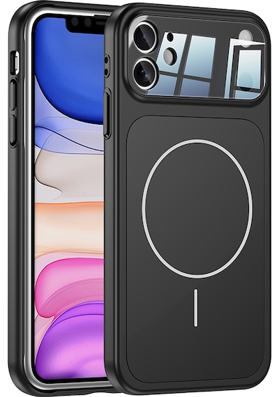 Apple Uyumlu iPhone 11 Kılıf Şarj Özellikli Kamera Lensli 1.8mm İnce Sert Formen Kapak Siyah