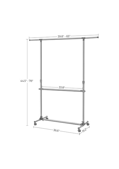Elbise Askısı Yüksekliği Ayarlanabilir, Elbise Standı, Uzatılabilir Elbise Askısı, Orta Kısımda Ekstra Çubuk, 101-166 X 49 X 113-198 Cm, Gümüş/gri-yeşil, Llr401 Elbise Askısı Yüksekliği Ayarlanabilir, Elbise Standı, Uzatılabilir Elbise Askısı, Orta Kısımda Ekstra Çubuk, 101-166 X 49 X 113-198 Cm, Gümüş/gri-yeşil, Llr401
