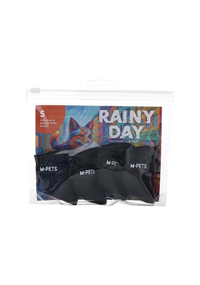 M-pets Rainy Day Köpek Ayakkabısı Siyah Small 3x4 Cm 244-54039.02