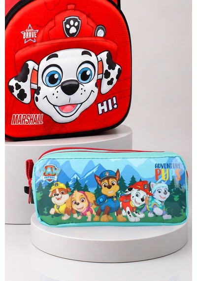 X Dekomus Lisanslı Paw Patrol Marshall 35 Cm Küçük Boy Anaokul Çantası Ve Kalem Çantası Seti Açık Gri