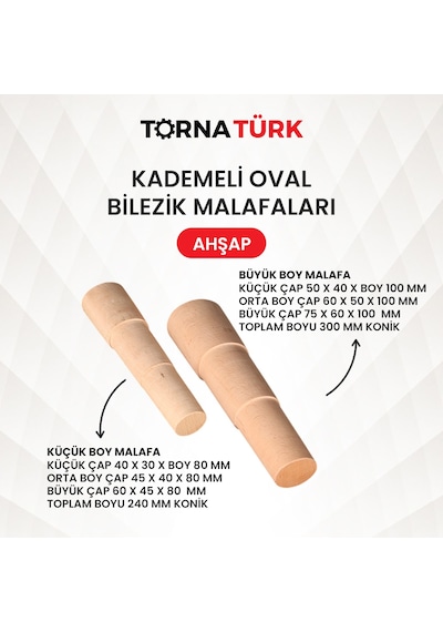 Ahşap Malafa Kademeli Oval Bilezik Malafaları - Ahşap Şekillendirme Aparatı Metalik