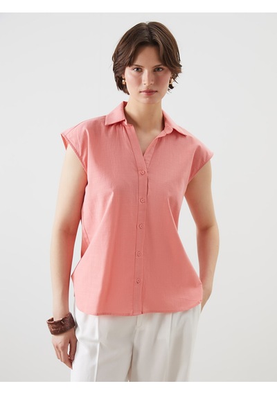 Lcwaıkıkı Classic Pembe Regular Fit Kadın Gömlek