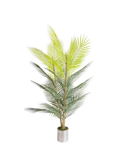Yapay Çiçek Areka Ağacı Palmiye Ağacı Bambu Saplı Siyah Saksılı S (518257143)