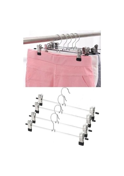 Mandallı Etek Askısı 40 Cm. Gümüş