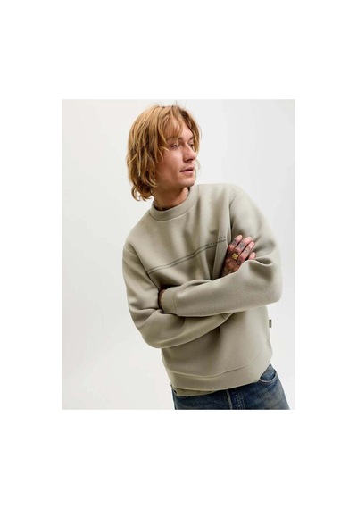 Jack & Jones Erkek Bisiklet Yaka Sweatshirt Haki