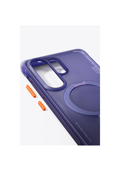 Torras Samsung Galaxy Uyumlu S26 Ultra O Stand Spin Air Serisi Magsafe Kılıf - Yeşil Mor