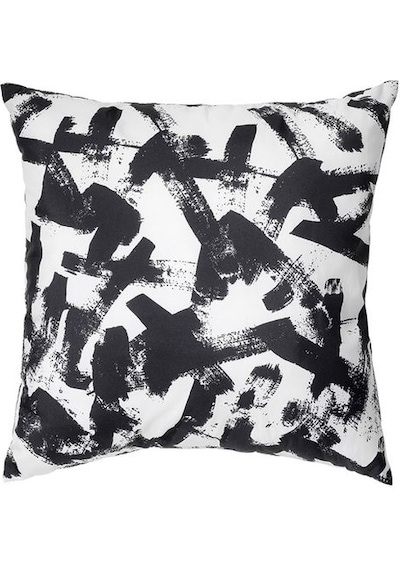 Minder-Kırlent Kılıf 40x40 cm Siyah-Beyaz Kırlent Kılıfı Ev Dekorasyonu