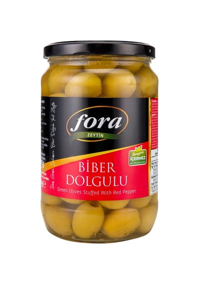 4 Adet Fora Kırmızı Biber Dolgulu Yeşil Zeytin 181-230 400 G