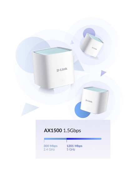 D-link M15/mna3 Kablosuz Ax1500 Dual Band Aı Mesh Router Kit 3'lü Paket