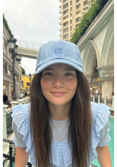 Mollycrush Lüks Klasik Kot Şapka Outdoor Kamp Seyahat Mavi Unisex Denim Kep Koyu Mavi