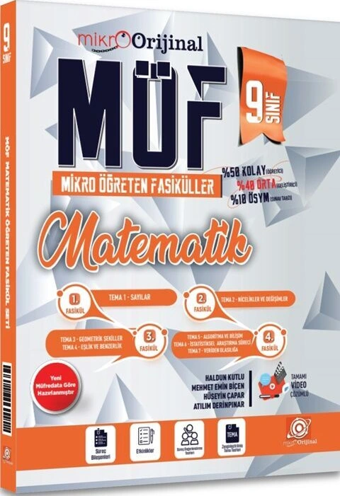 Orijinal Mikro 9. Sınıf Matematik Möf Mikro Öğreten Fasiküller Paragraf 2 Deneme Hediye