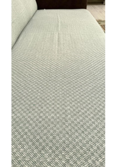 Arpa Desen Dokuma Koltuk Örtüsü 170x210 %100 Pamuklu Koltuk Kılıfı Yeşil