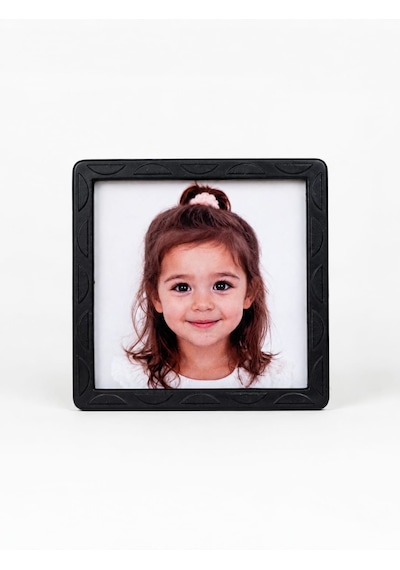 8 Adet Siyah Çerçeveli Fotoğraf Baskılı Mıknatıslı Magnet 6x6 Cm Kişiye Özel