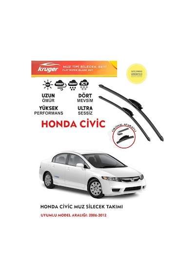 Civic Cam Muz Silecek Silgi Silgeç . Fd6 2006-2012 Arası