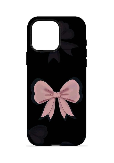 Velvoria Valestra Midnight Pink Bow Apple iPhone Uyumlu 15 Pro Darbe Korumalı Kılıf Valestra Select - Midnight Pink Bow