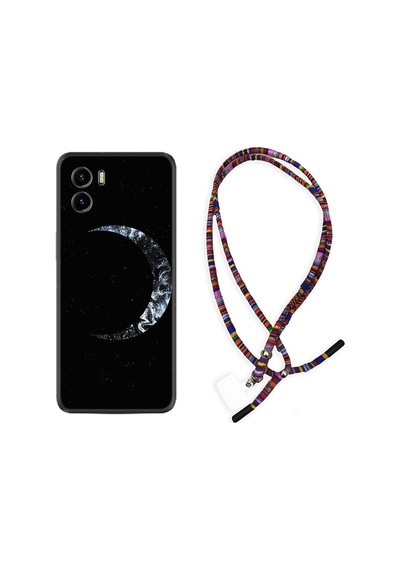 Vivo Y15S Kılıf Rasta Boyun Askılı Yalnız Ay 1744