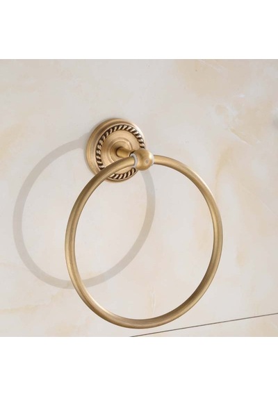 Fause Daire Havluluk Vintage Antik Pirinç Antik