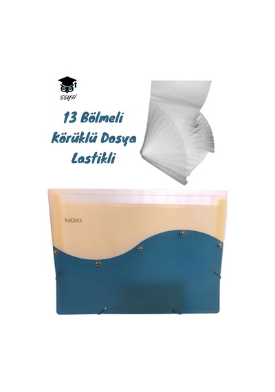 Körüklü Dosya Lastikli 13 Bölmeli Çok Renkli