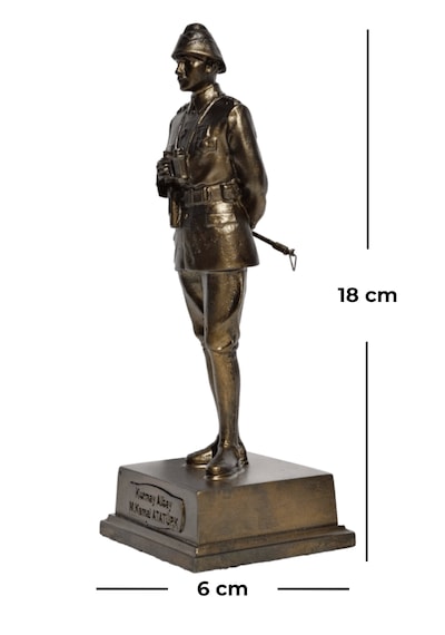 Biblosam Kurmay Albay Atatürk Heykeli Biblo - Küçük Boy 18 Cm