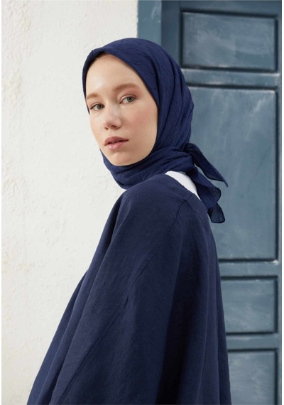 Bambu Kraş Eşarp Tesettür Giyim, Hafif, Rahat, Şık, Yüksek Kalite, Hijab, Scarf, Shawl Lacivert