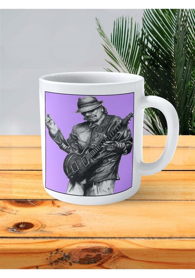 Carlos Santana Baskılı Kupa Bardak Kişiye Özel Desen 2 Çok Renkli