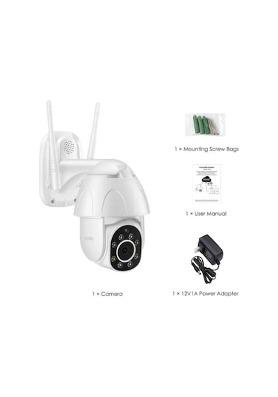 Miaxtreme 360 Ip Güvenlik Kamera Gece Görüş Sensörlü Harekete Duyarlı 1080p 4k Ip Güvenlik Kamerası