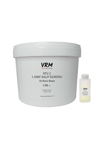 VRM Rtv-2 Kalıp Silikonu 1. Sınıf Beyaz (10 Shore) 5 KG