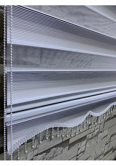 Siyah Gri Mini Plise Zebra Perde Tüm Ölçülerde