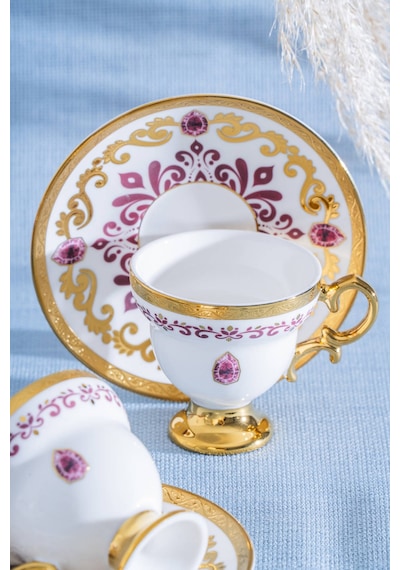 Acar Kleodora 6 Kişilik Kahve Fincan Takımı - 90 Ml Renkli