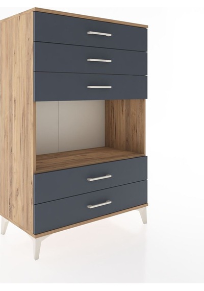 Hyperion Dolap Tek Raflı 5 Çekmeceli 88x44x134 Çam-antrasit Atlas Çam Hyperion Dolap Tek Raflı 5 Çekmeceli 88x44x134 Çam-antrasit Atlas Çam