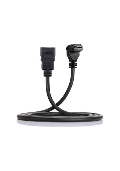 Micro HDMI to HDMI 90 Derece Dik Açılı Tablet Kamera Kablosu 1M