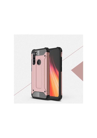 Kilifone - Xiaomi Uyumlu Redmi Note 8 - Kılıf Çift Katman Zırh Tank Crash Military Kapak - Rose Gold