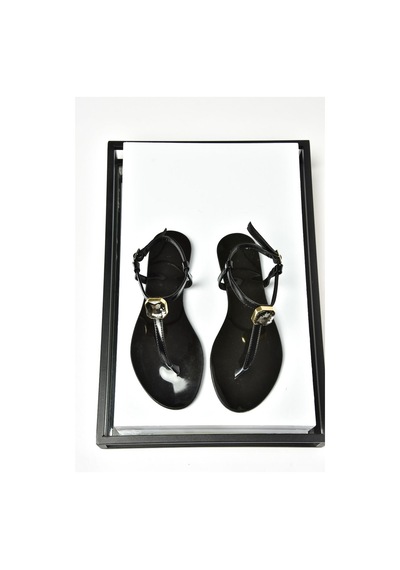 Fox Shoess272095209 Siyah Parmak Arası Kadın Sandalet Siyah